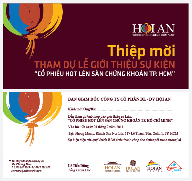 Thư mời họp báo sự kiện 